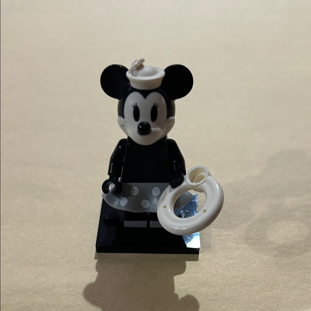 Black and White Minnie Mouse Figurine Lego